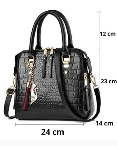 GLOW™ | Bolso con textura de cocodrilo