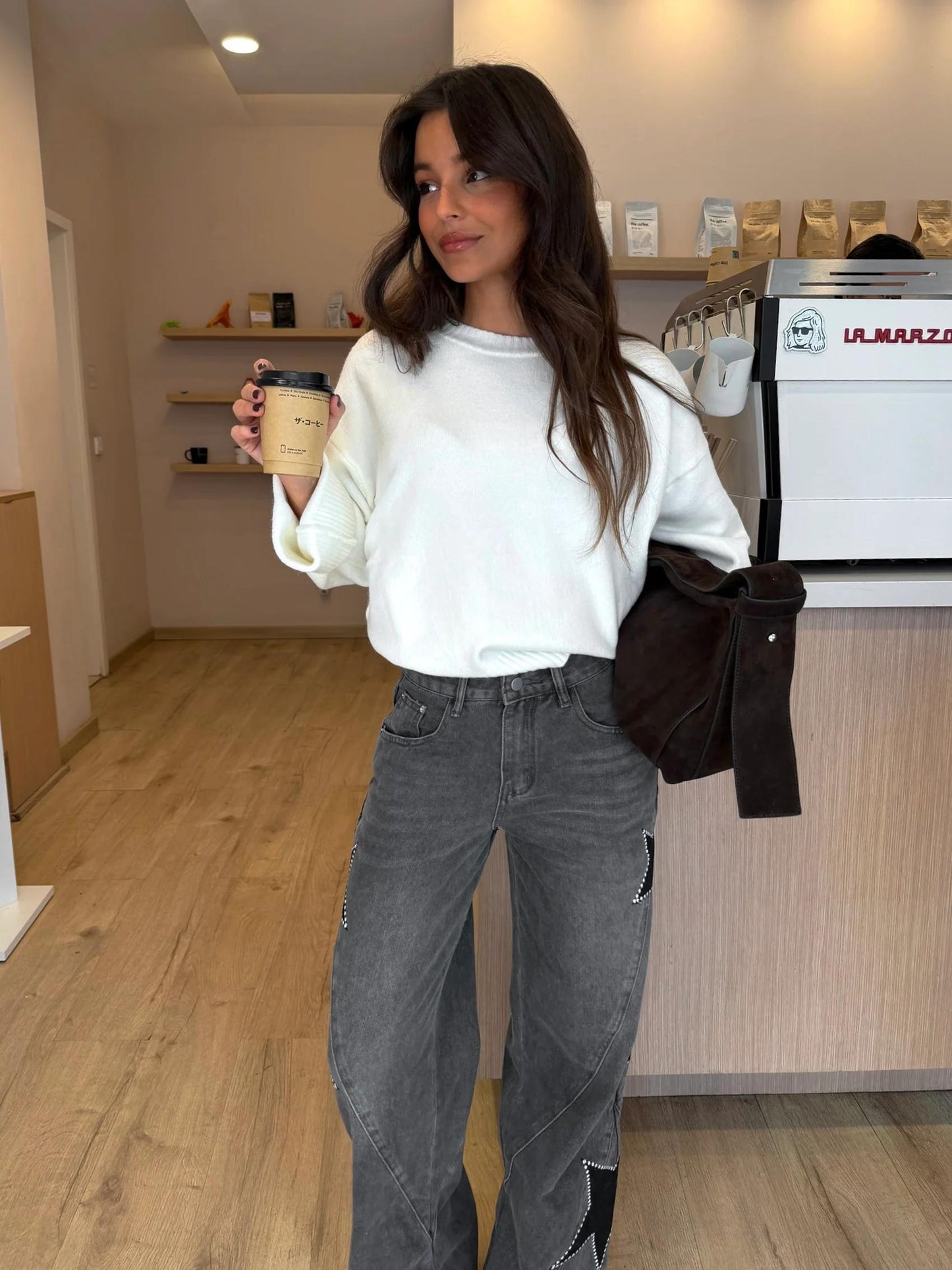 Vaqueros rectos casuales con estrellas