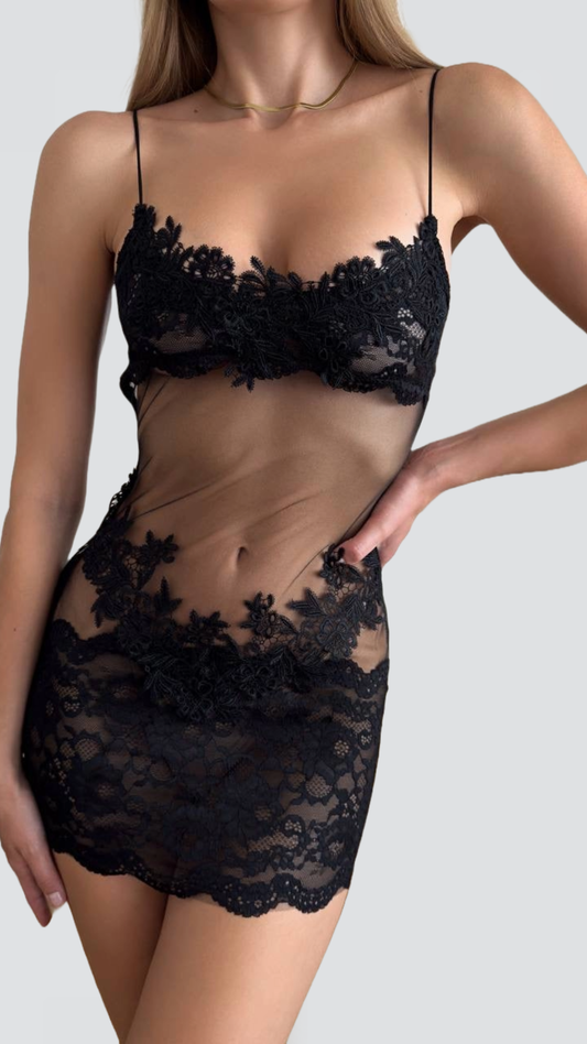 Minivestido de Encaje Zayraf